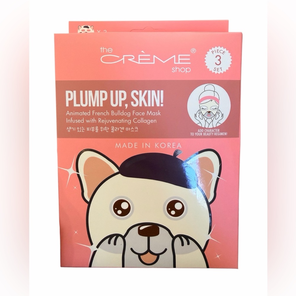 BUY NOW The Crème Shop Plump Up Skin! Bulldog Face Mask Set of 3